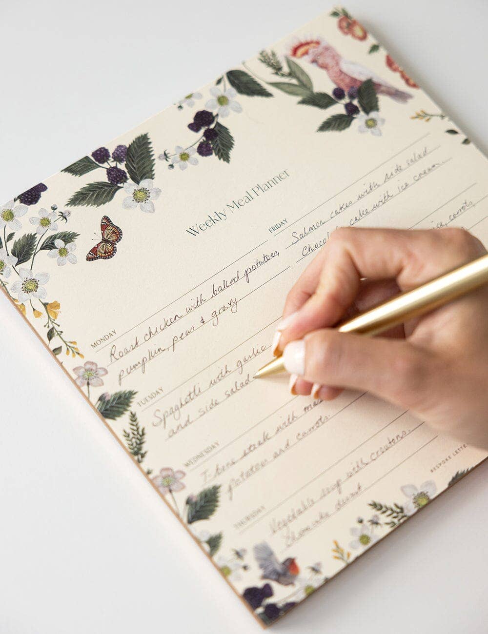 Meal Planner Notepad - Cockatoo
