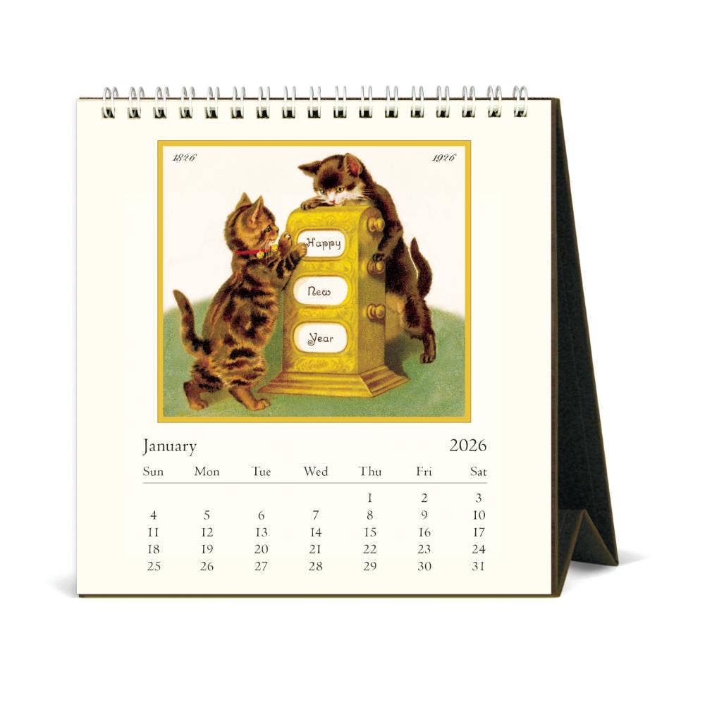 Cavallini 2026 Desk Calendar – Cats