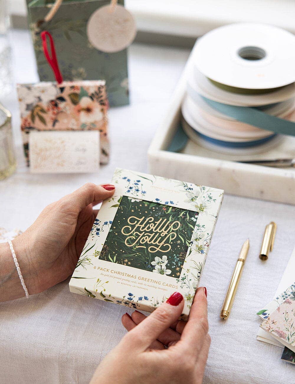 Christmas Card Boxset 6 Pack - A Christmas Garden