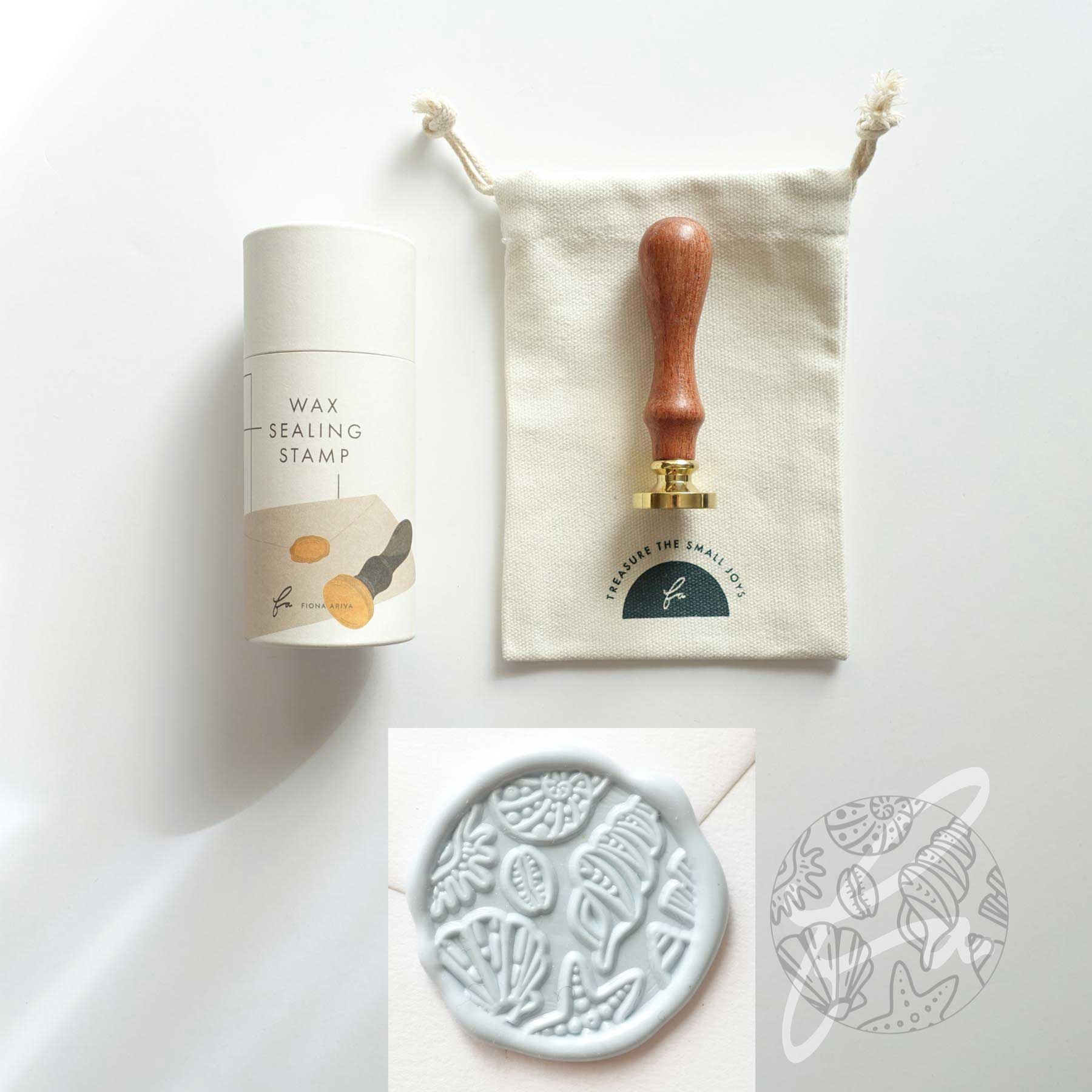Seashells wax seal stamp