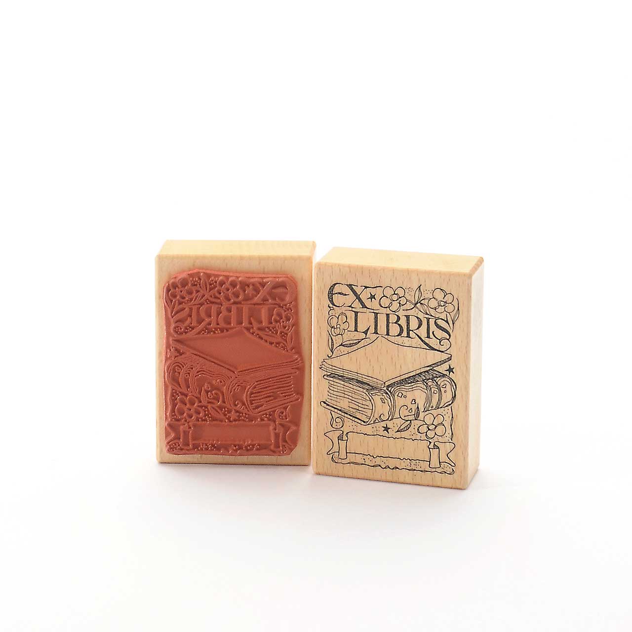 Stamp: Ex Libris with Book
