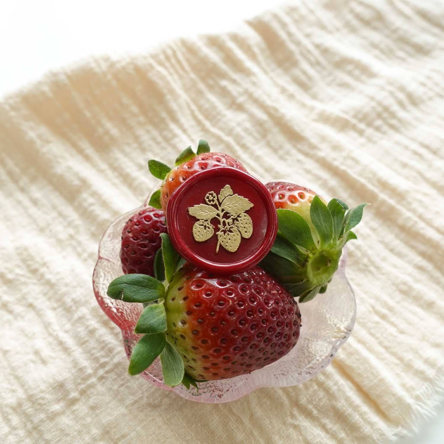Strawberry wax seal stamp