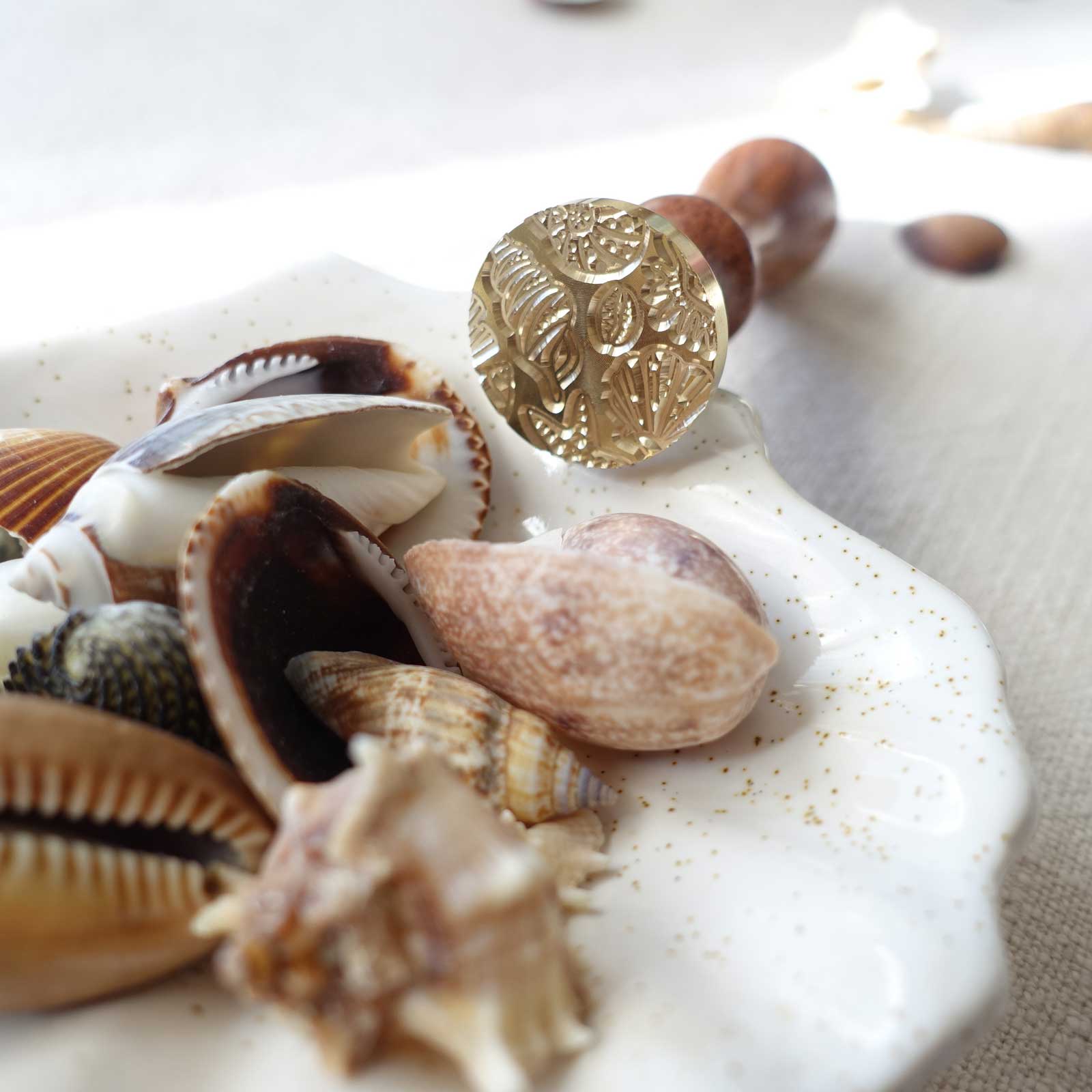 Seashells wax seal stamp