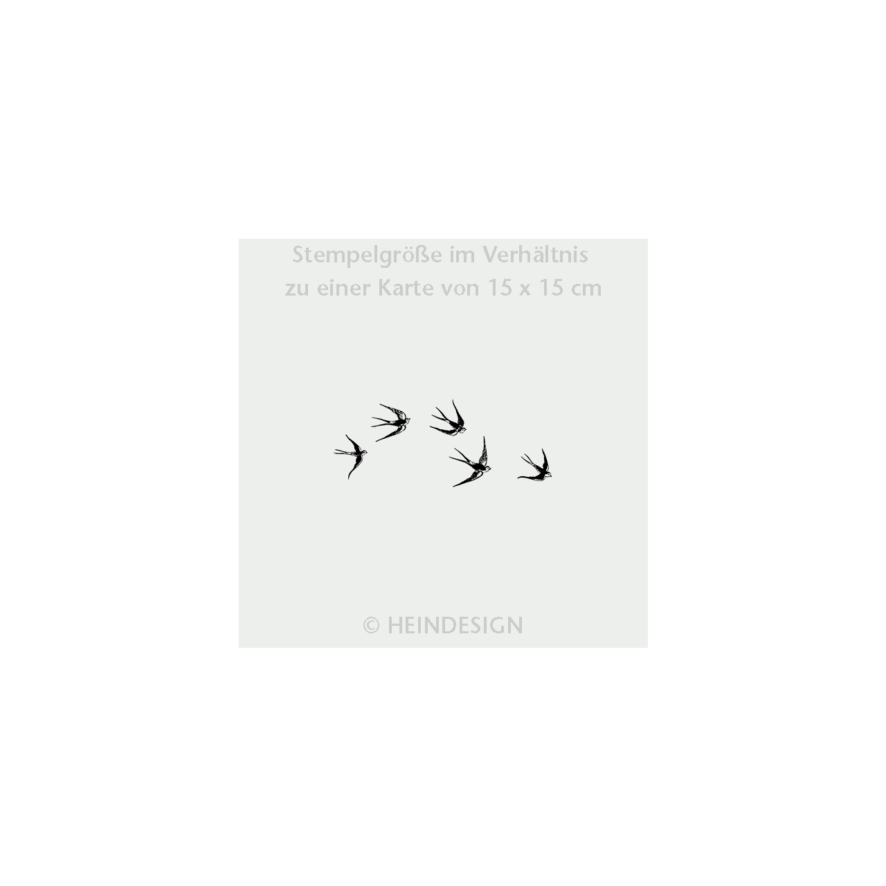 Stamp: Five swallows