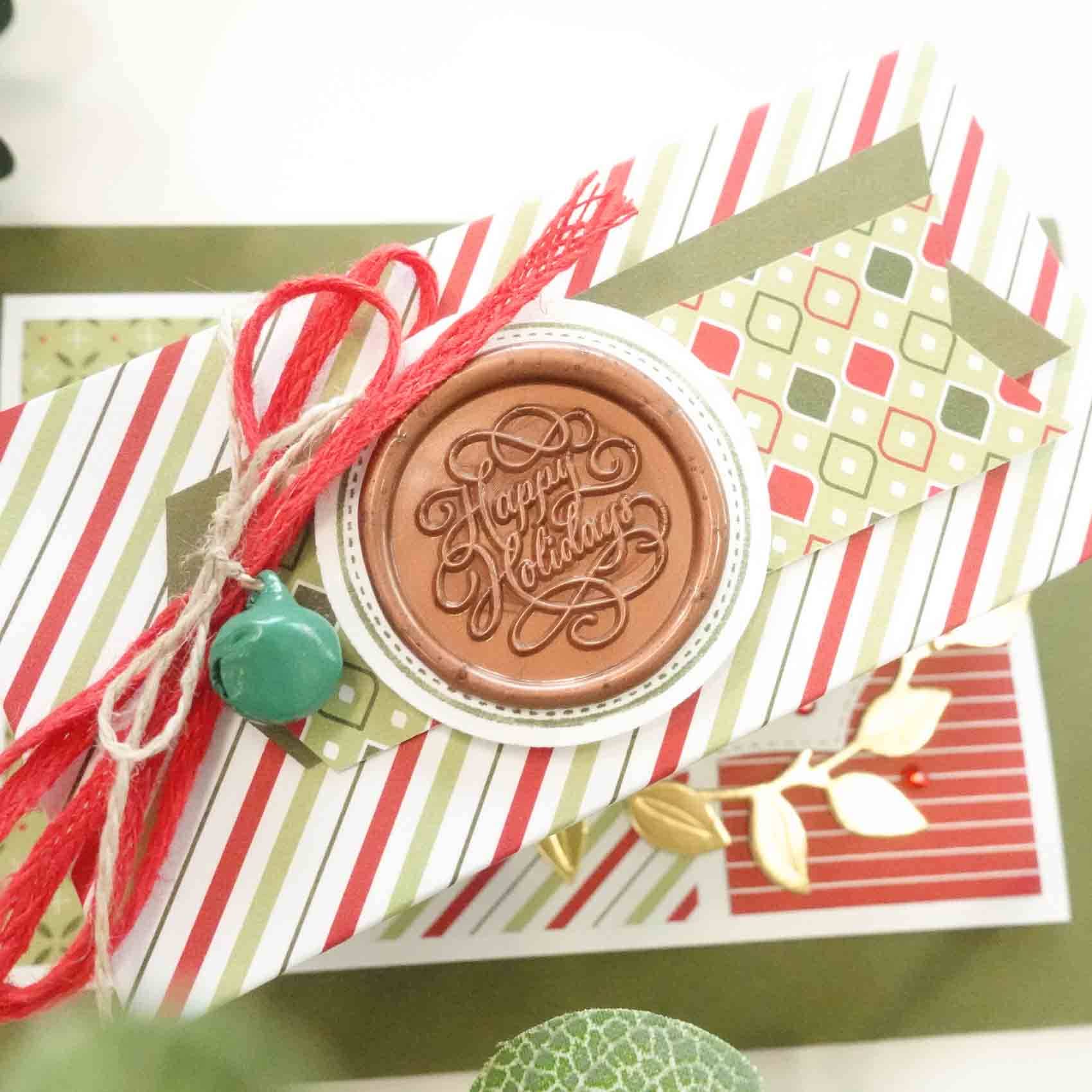 Happy Holidays wax seal stamp