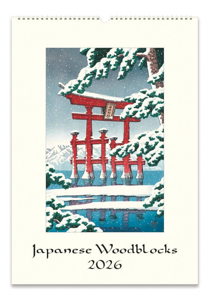 Cavallini 2026 Wall Calendar – Japanese Woodblock