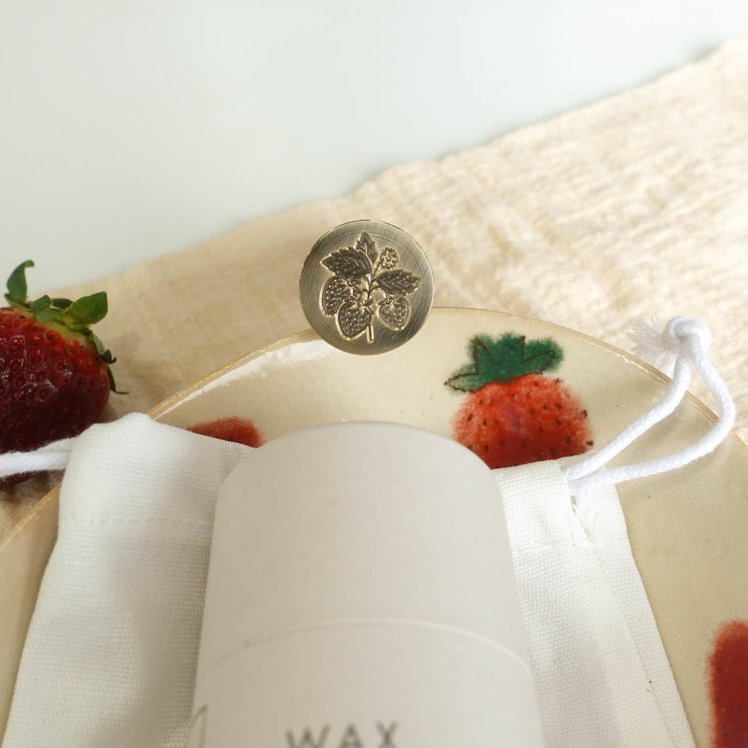 Strawberry wax seal stamp