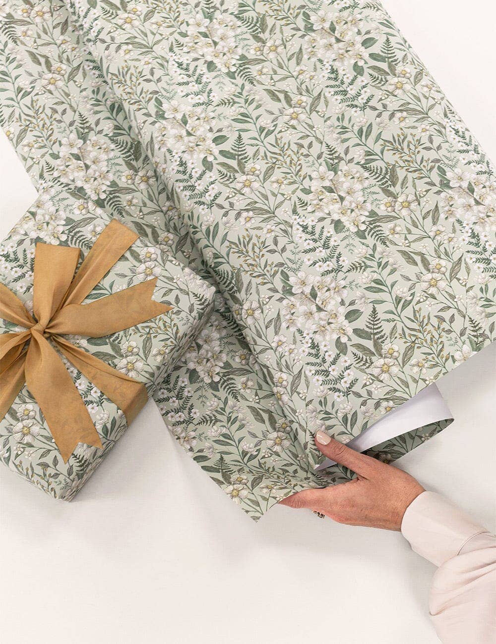 Gift Wrap Roll 3m - Ivory Garden