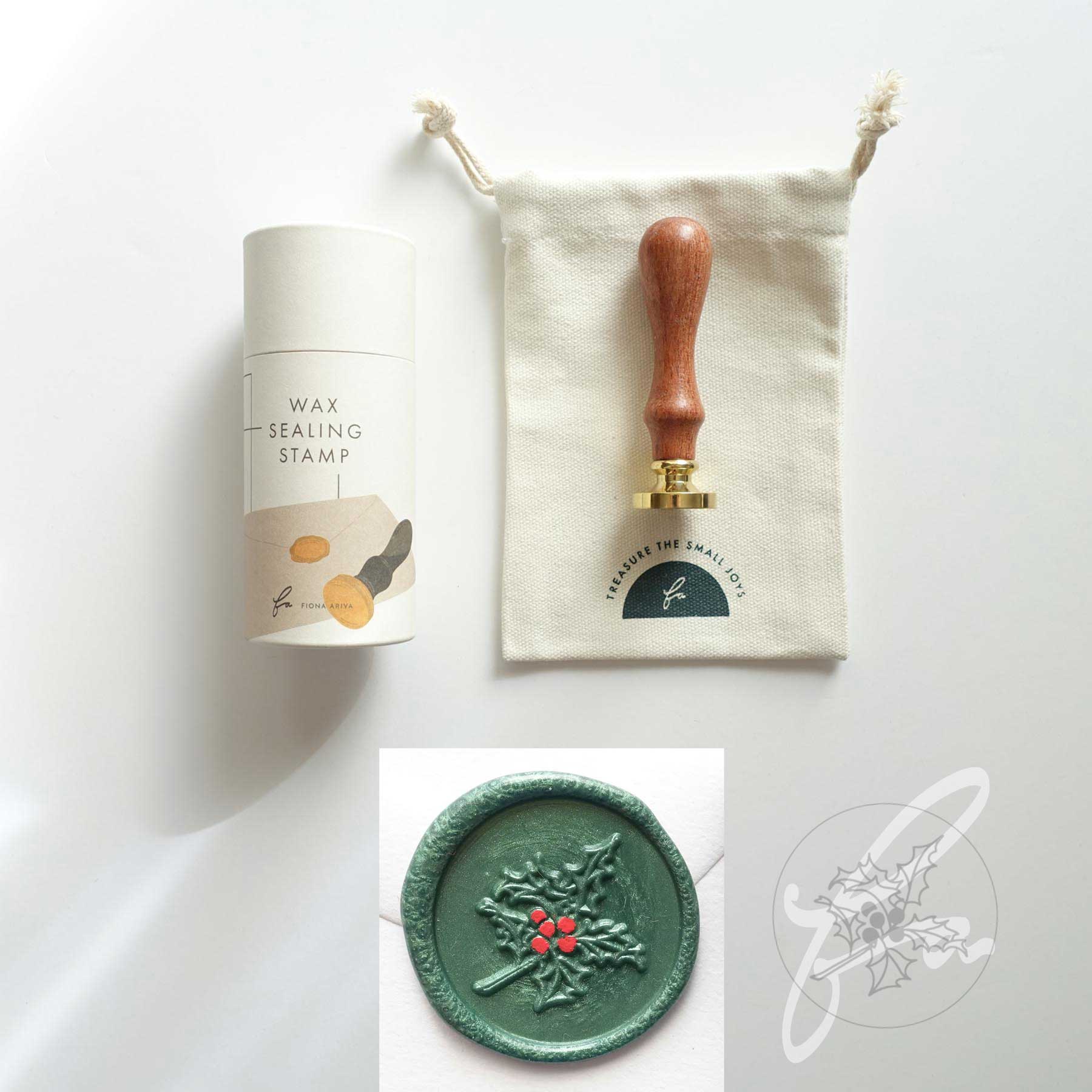 Holly wax seal stamp