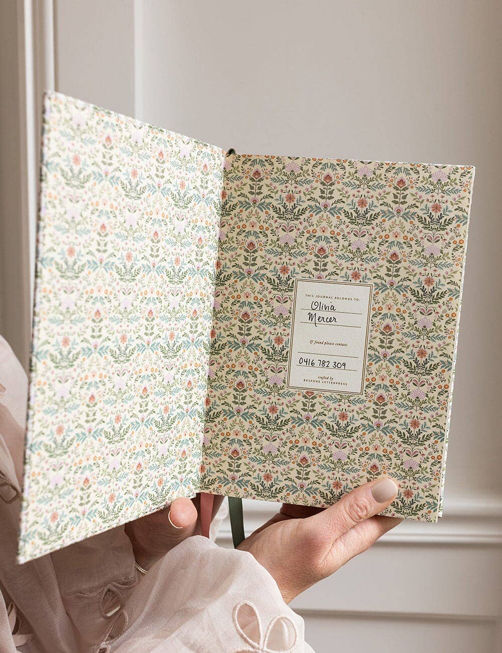 Linen Bound Journal - Bramblefloss (Blank)