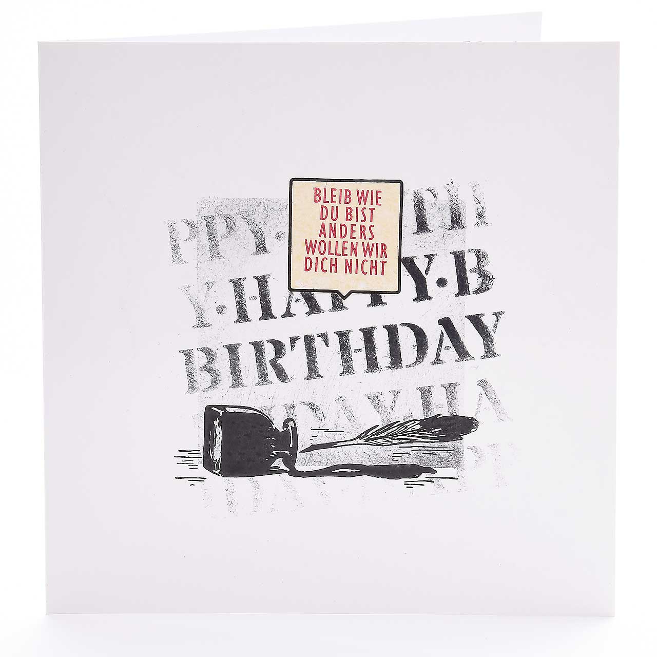 Stamp: inkwell and quill