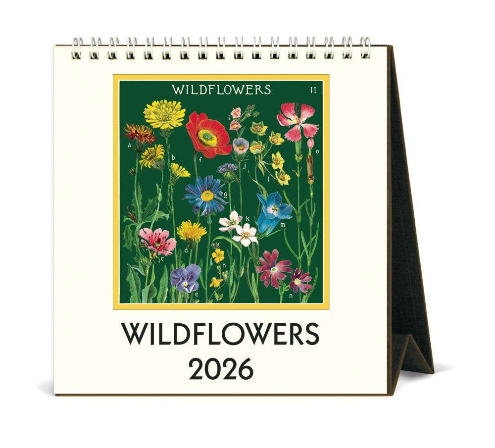 Cavallini 2026 Desk Calendar – Wildflowers