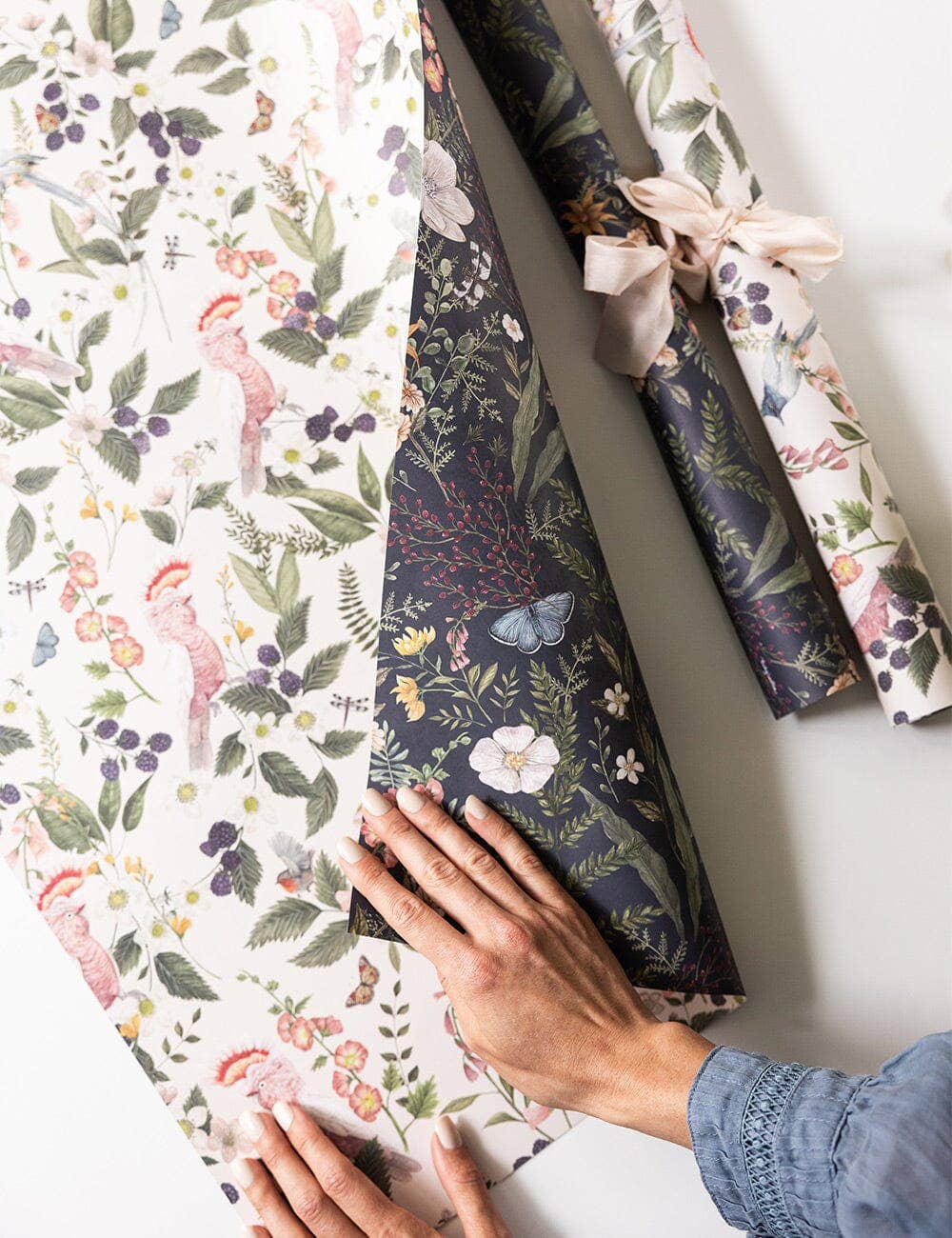 Cockatoo / Dusk In Bloom 6pk Gift Wrap Sheets