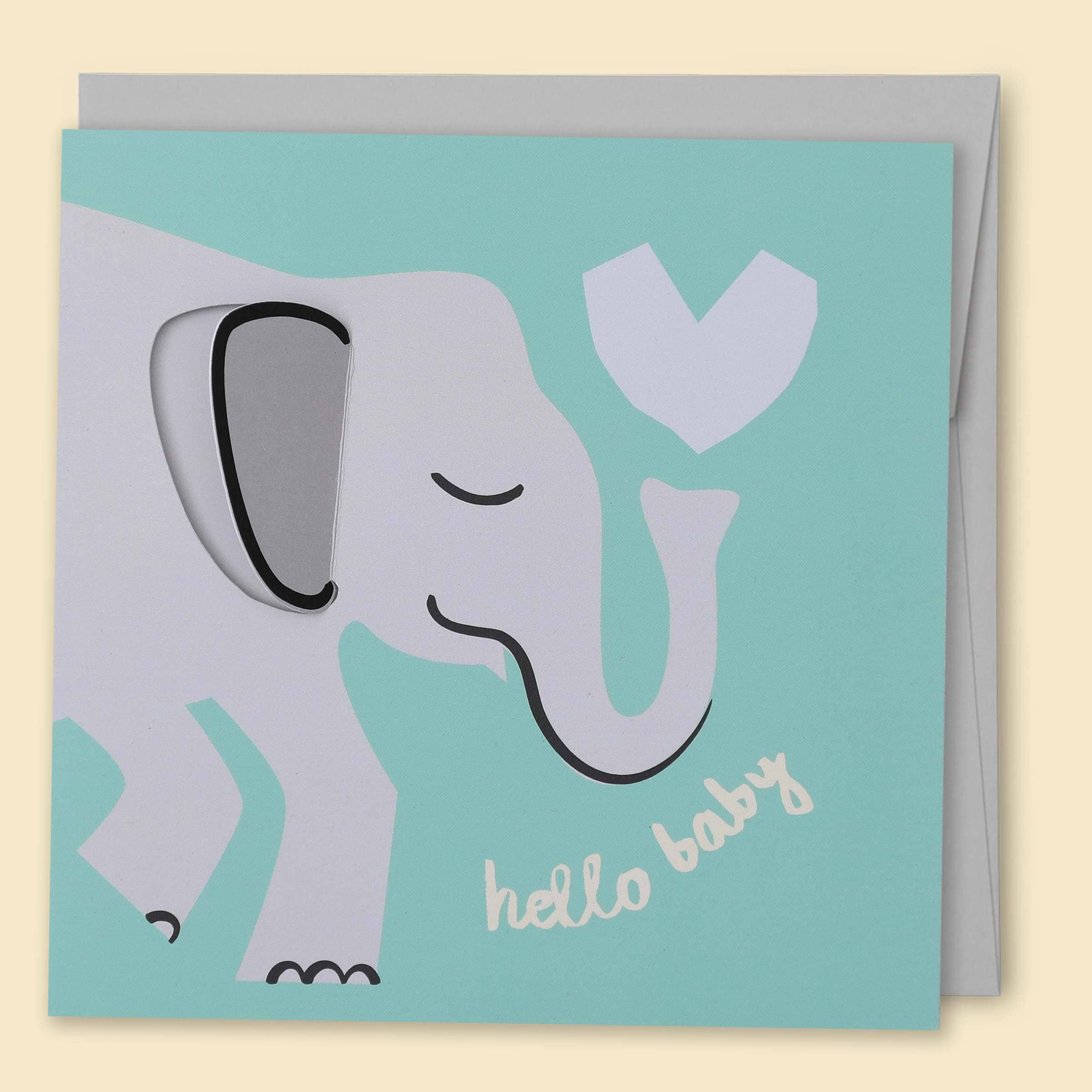 Hello Baby Card – Green