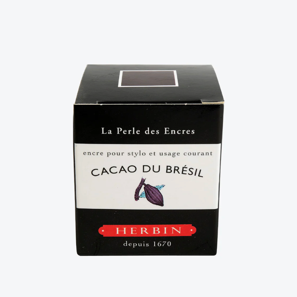 Herbin ink cartridge packaging with branding and product details on a white background