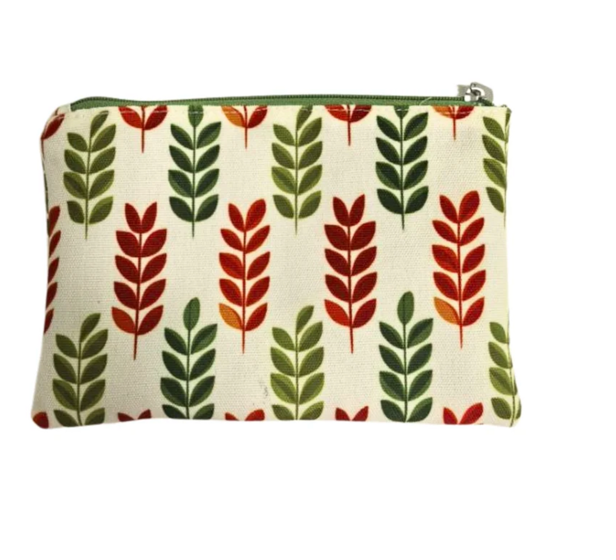Zippered canvas pouch in the Falling Free print
