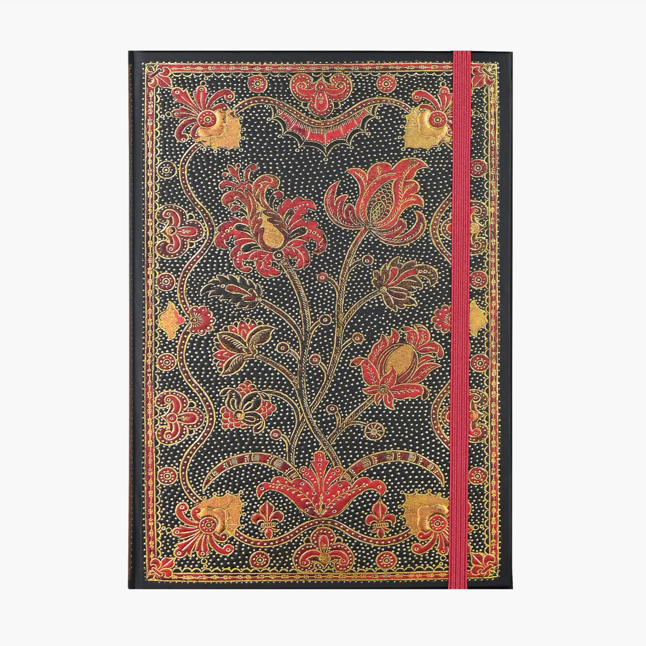 Decorative notebook with floral patterns on a white background