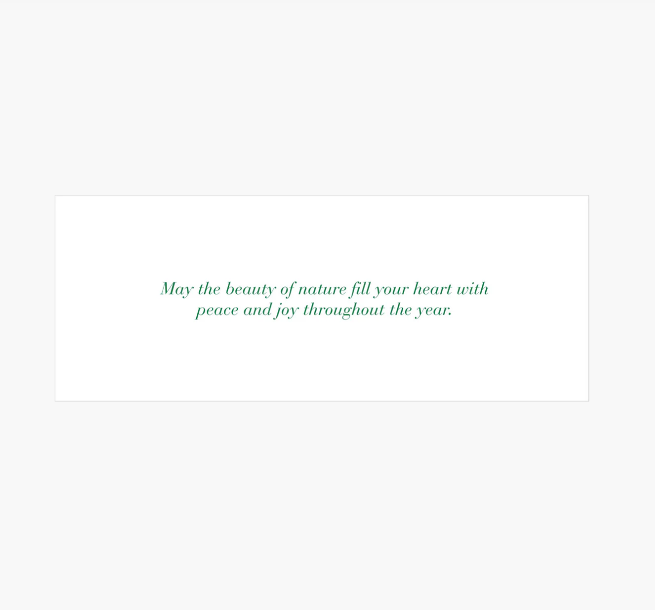 Text on a white background with a quote about nature and peace.