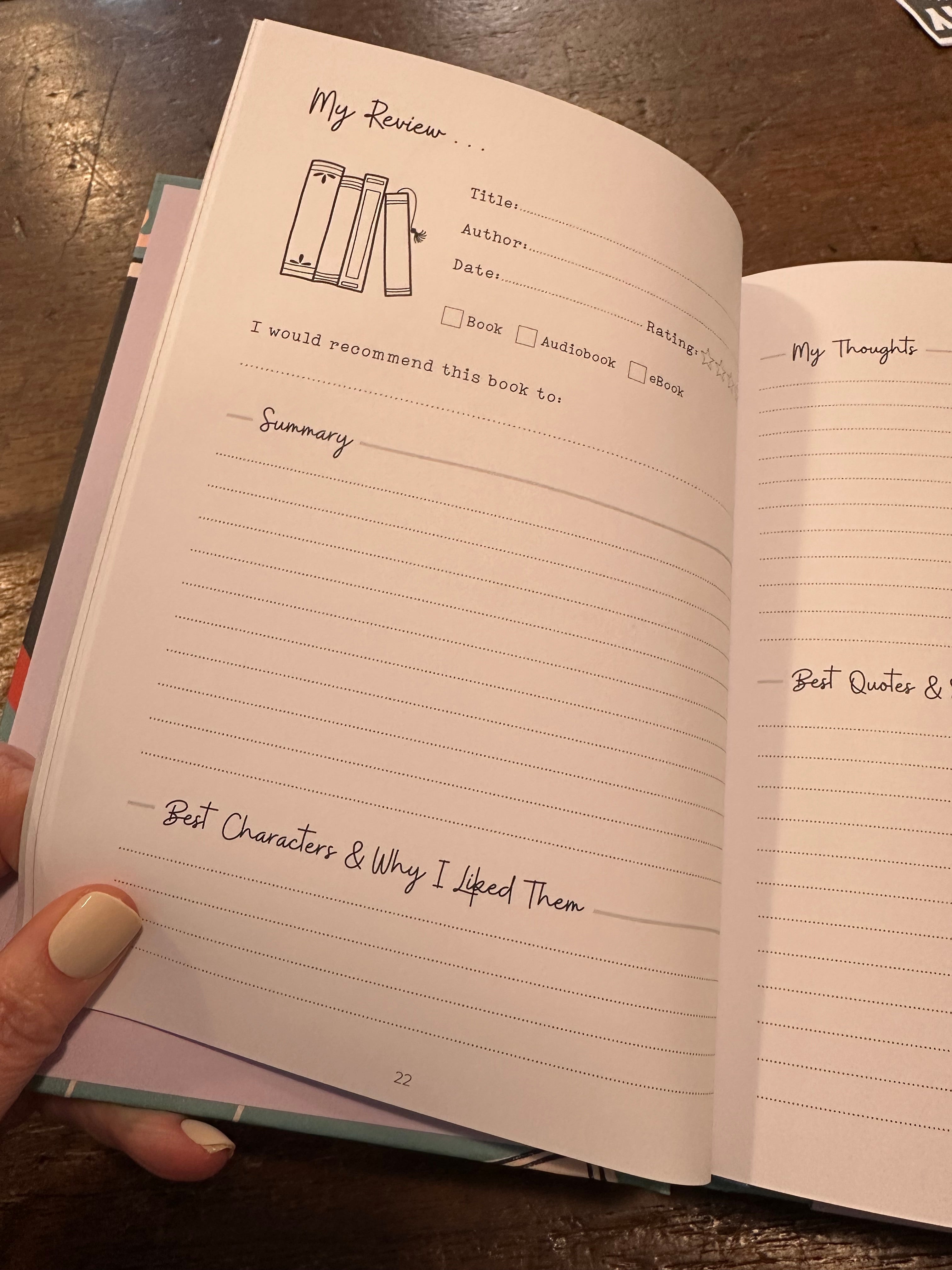 The Reading Log - A Book Lover's Journal
