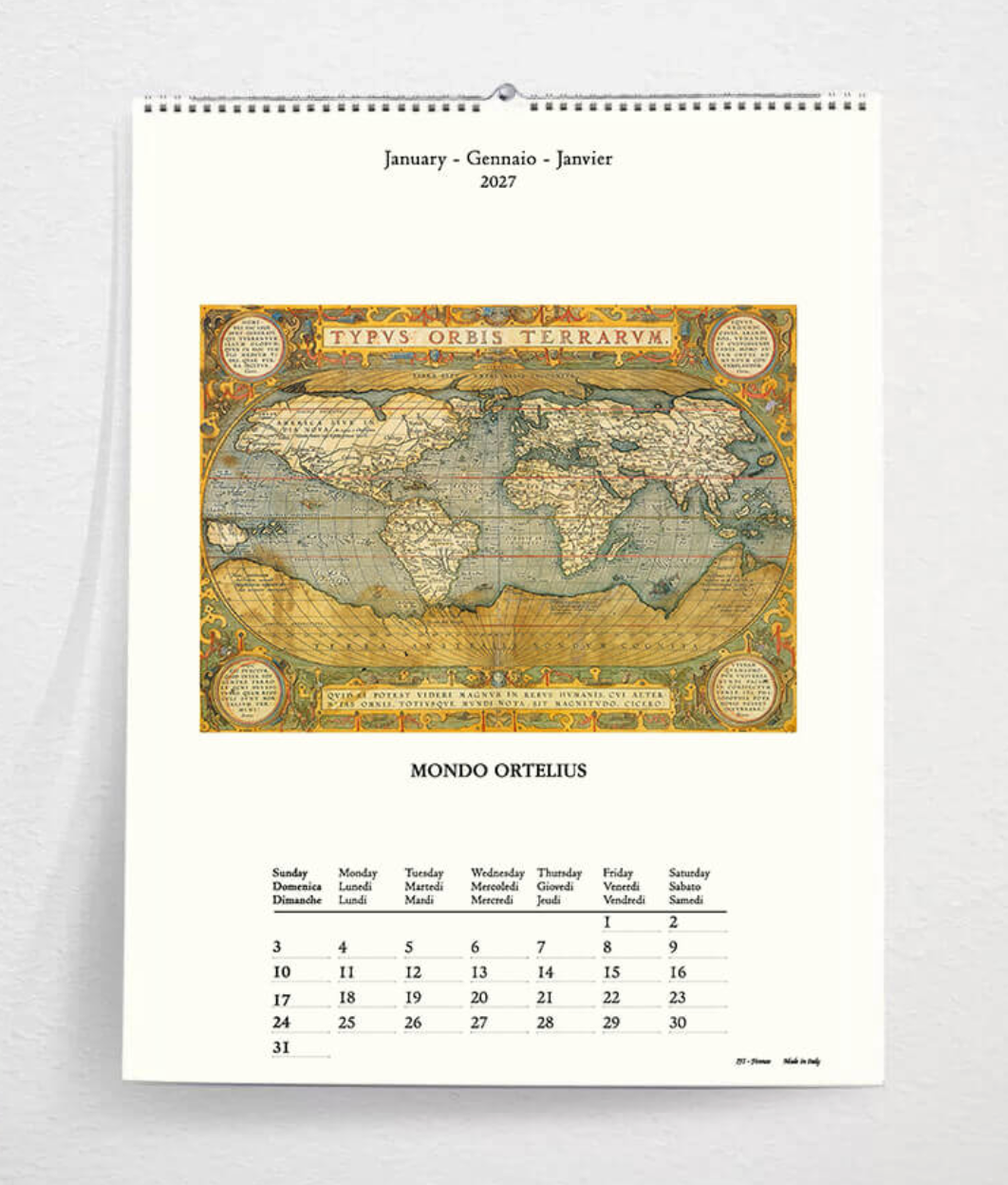 2027 Medium Art Calendar - Ciao Italia