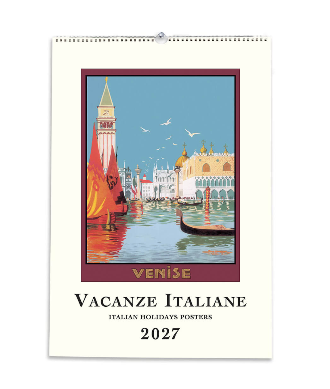 2027 Large Art Calendar - Italian Holiday Posters