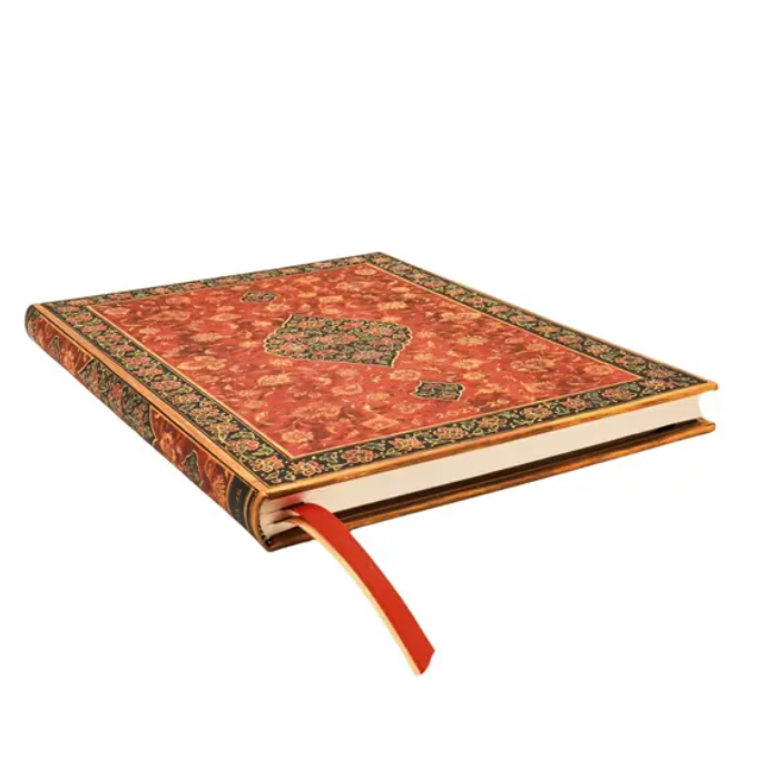 Layla Persian Poetry decorative side view of planner on white background.