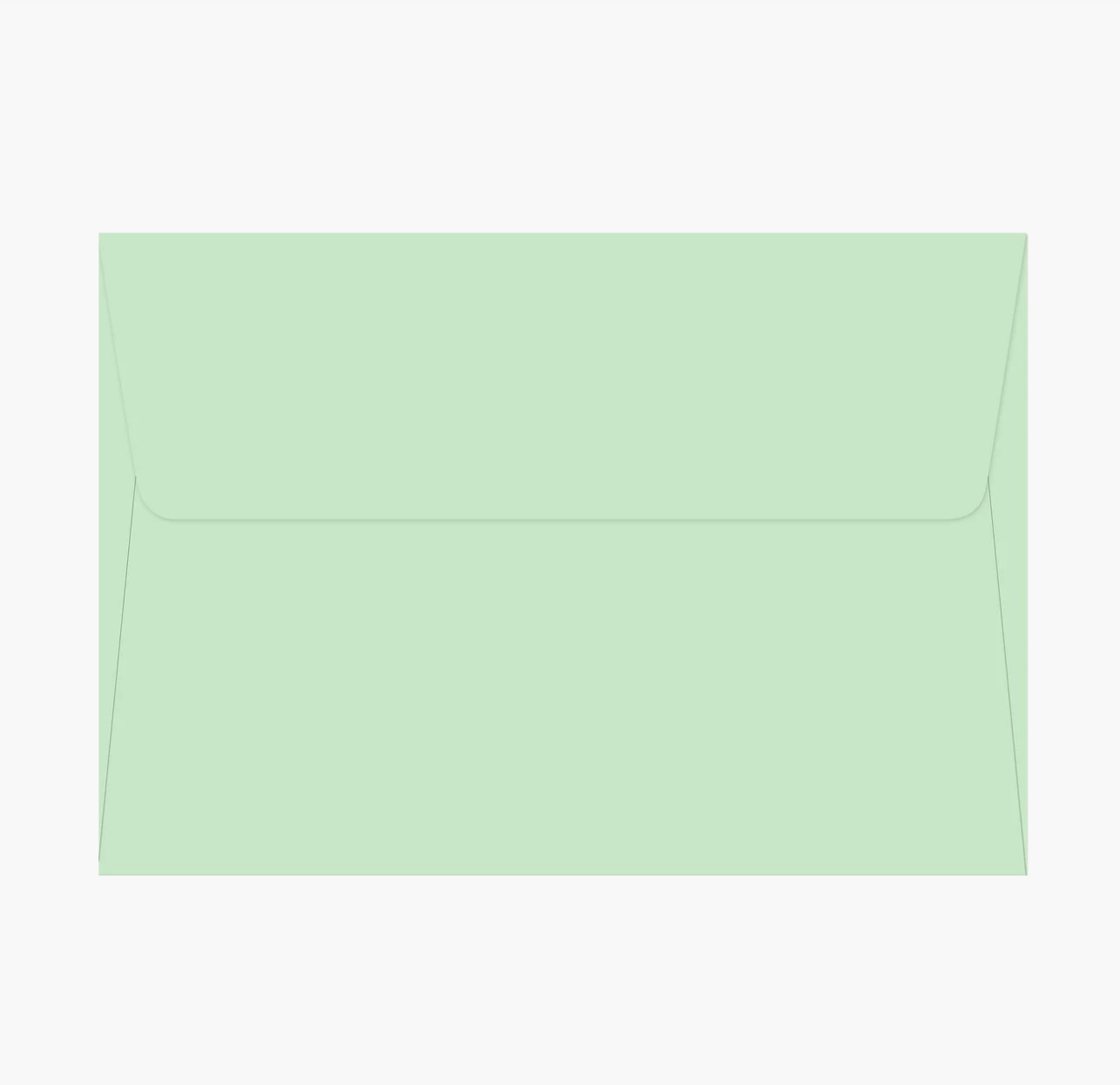 Light green envelope on a white background