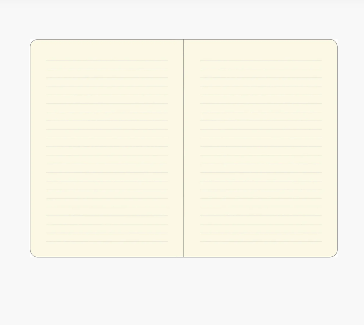 Blank notebook page with grid lines on a light gray background