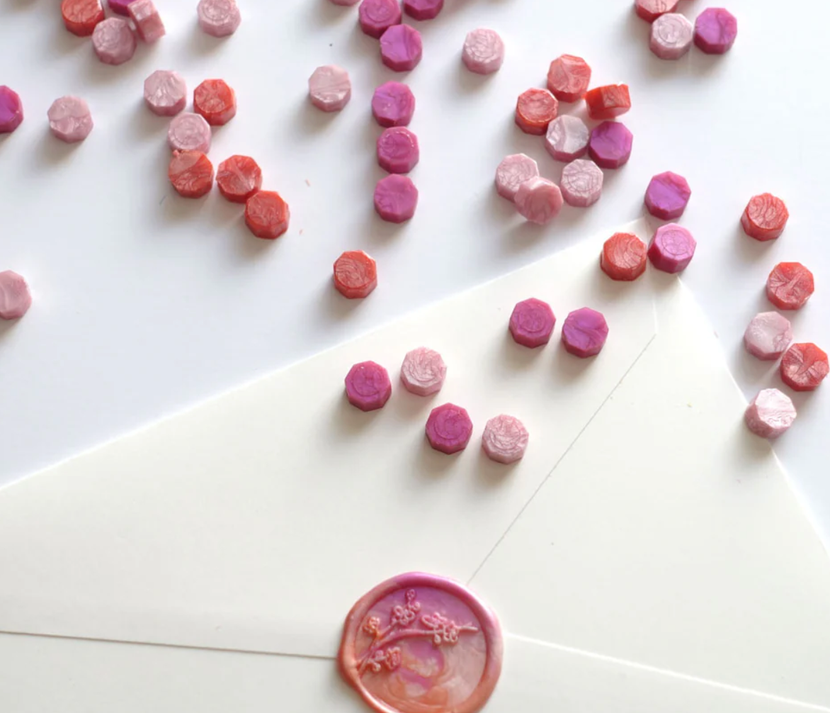 Mixed Bright Pinks Wax Beads