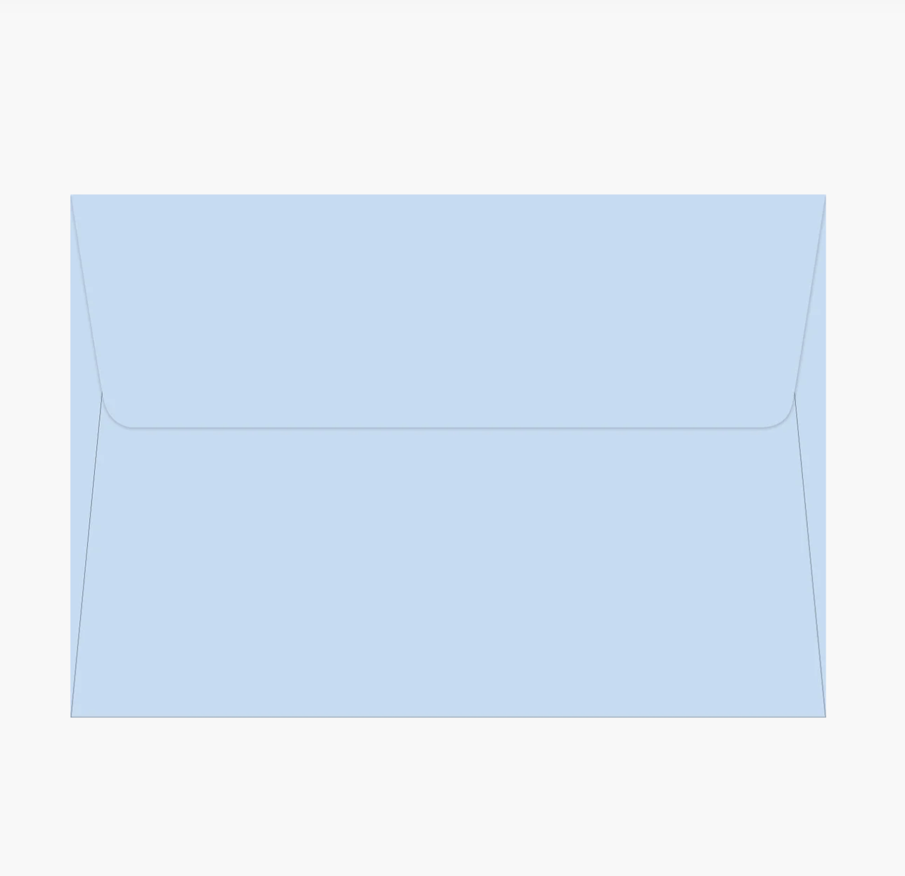 Light blue envelope on a white background