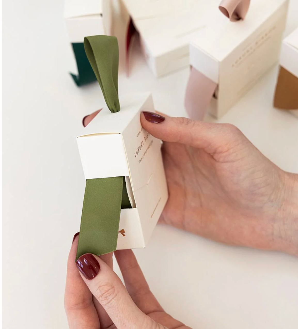 Olive Luxury Satin Ribbon - 10 metres