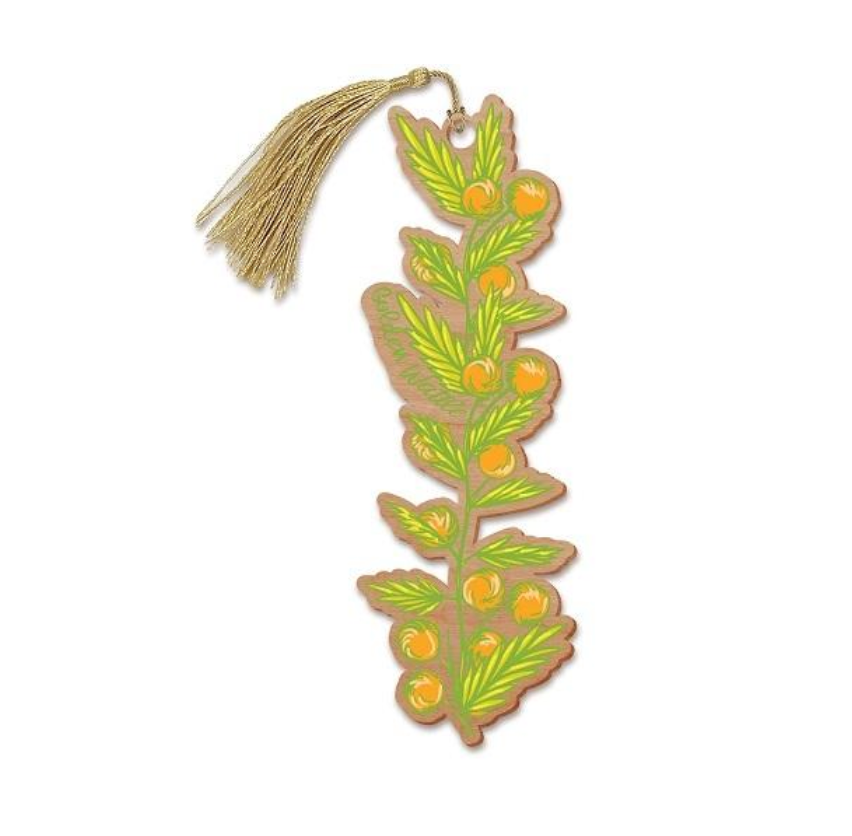 Wooden Bookmark - Golden Wattle