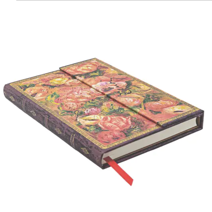 Decorative planner with floral design on a white background
