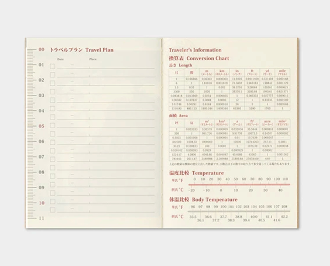 2027 Monthly Diary Insert - Passport Size