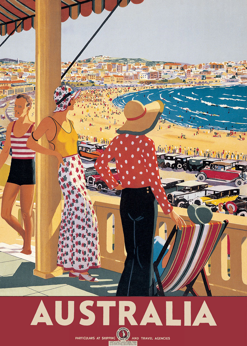 Cavallini Poster/Gift Wrap - Australia Travel