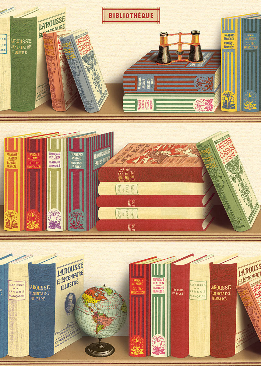 Cavallini Poster/Gift Wrap - Library Books