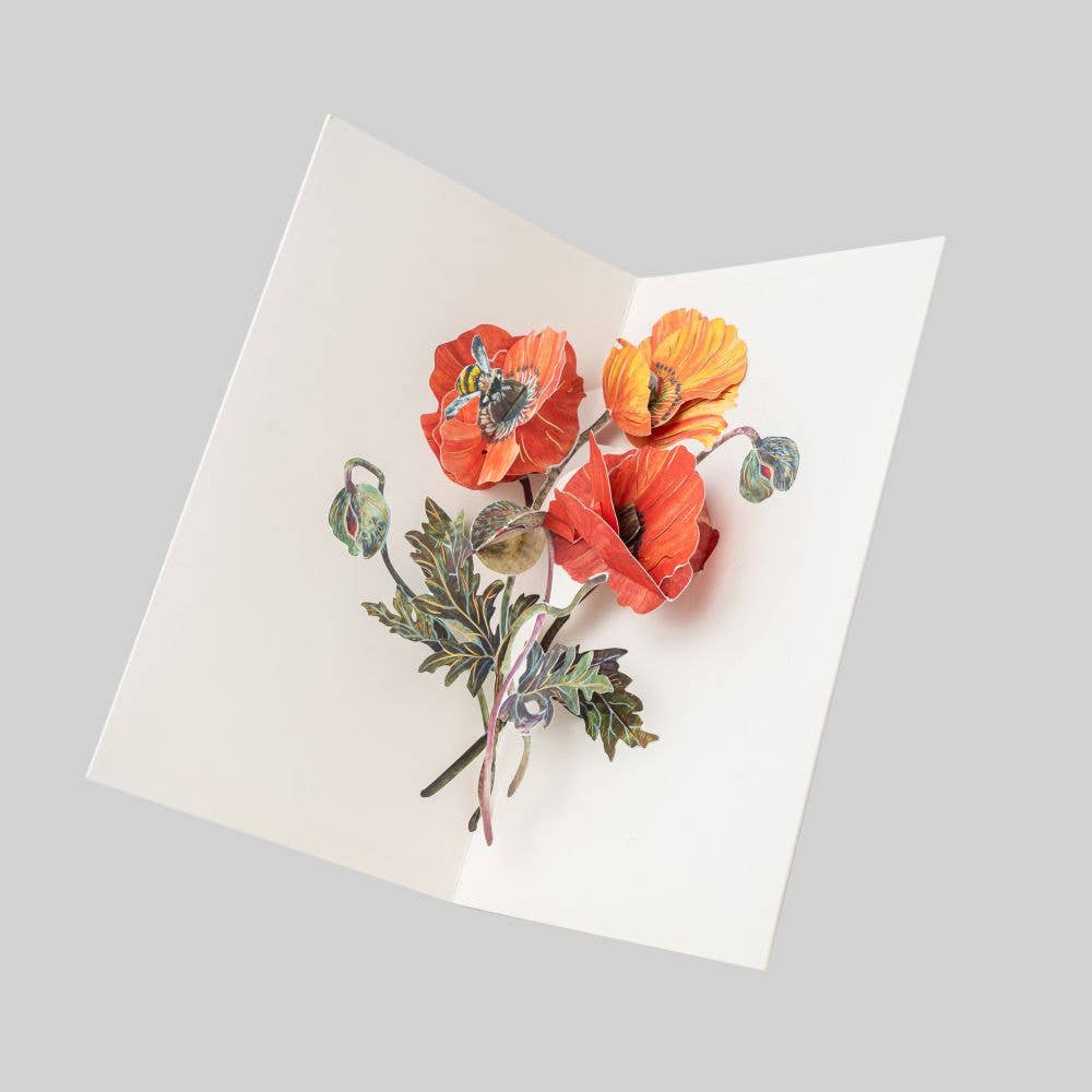 3D Pop-up Card-Poppies