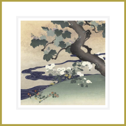 Tree & Chrysanthemum Card