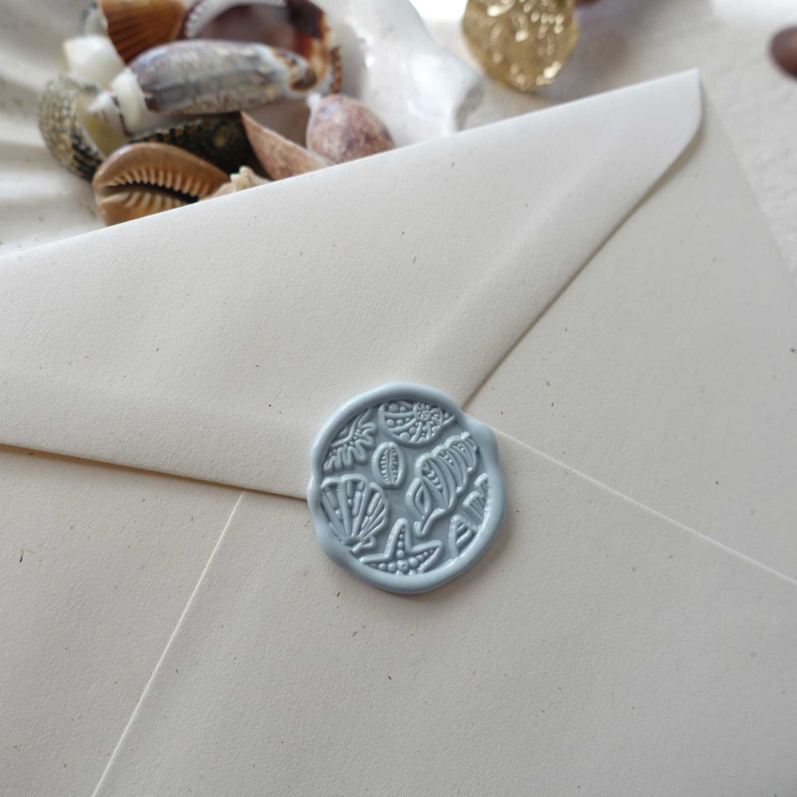 Seashells wax seal stamp