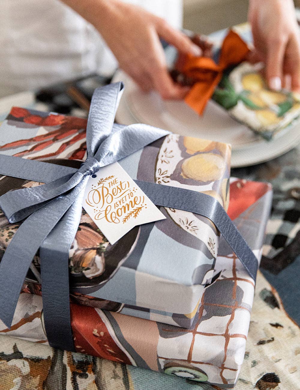 Summer Picnic / Crab & Squid Double Sided Wrap