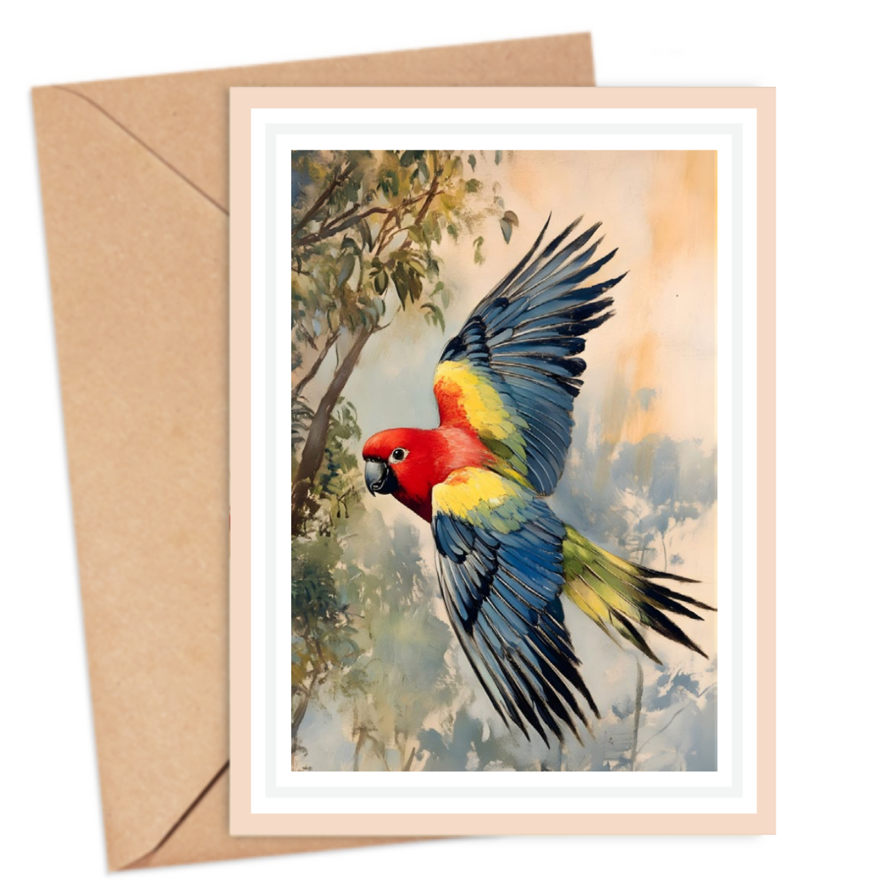 Flying Rosella Card