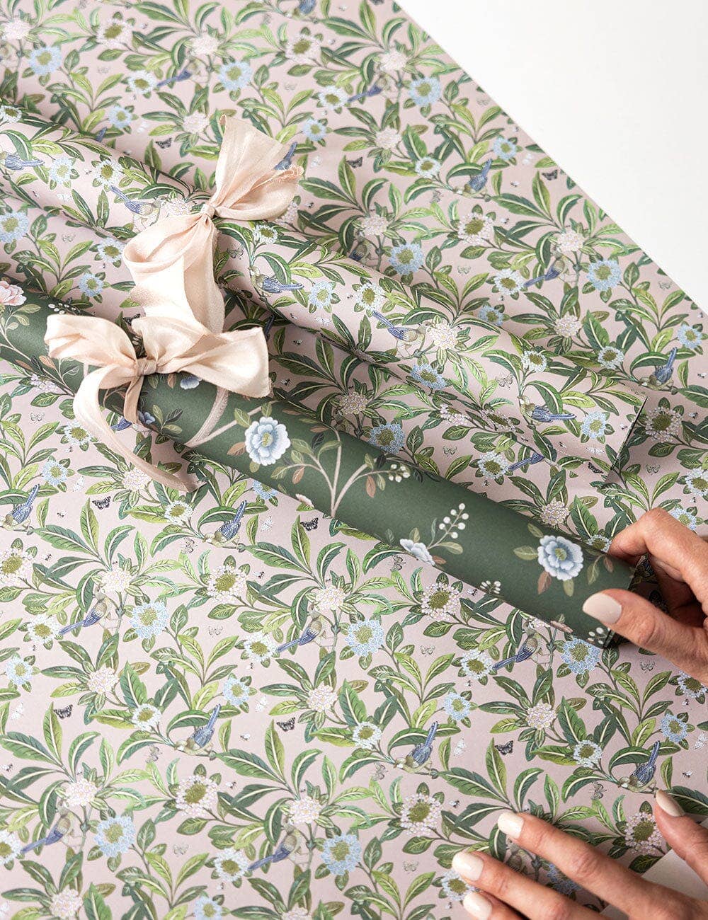 Camellia Tree / Summer Garden Double Sided Gift Wrap