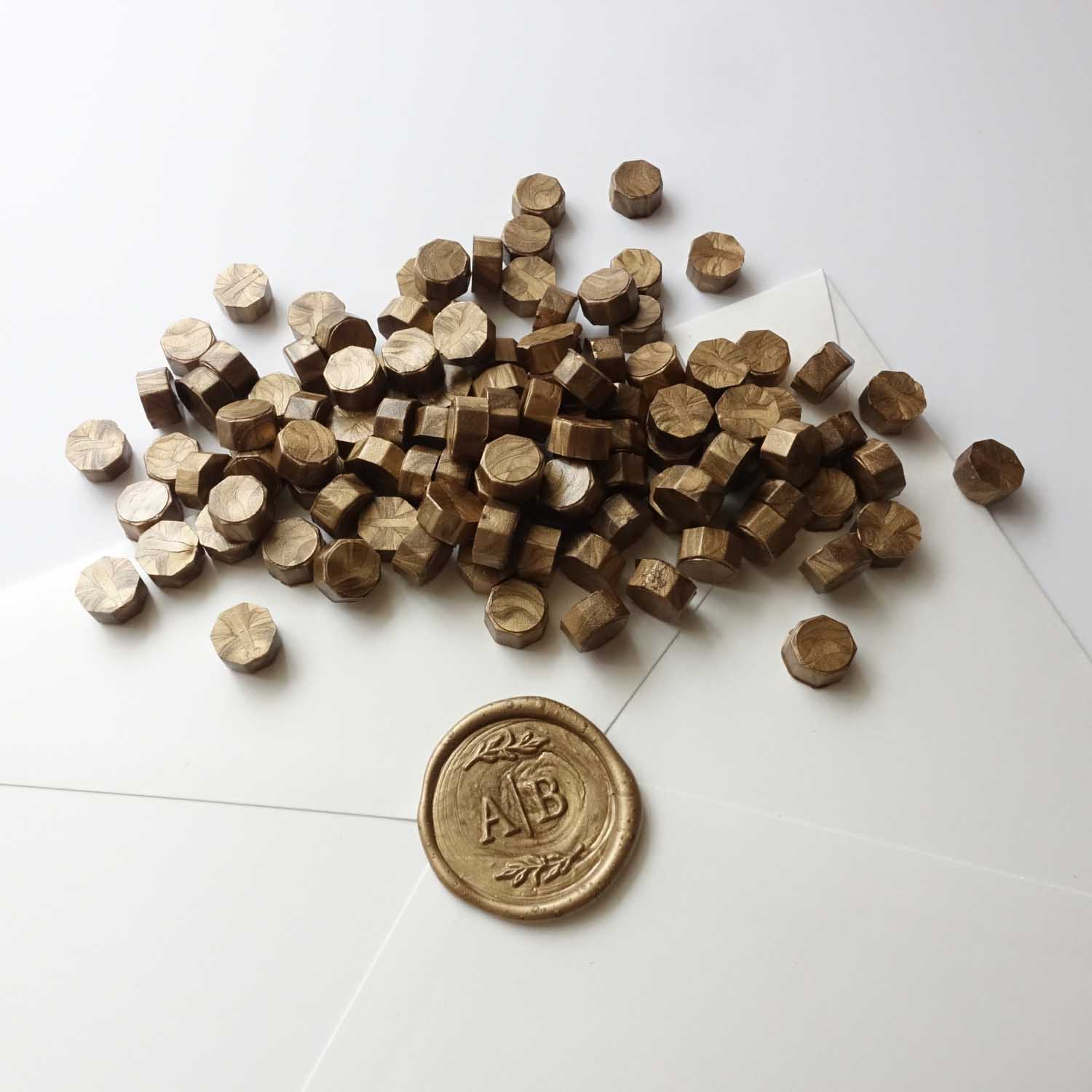 Sealing Wax Beads - Bronze gold 100pcs