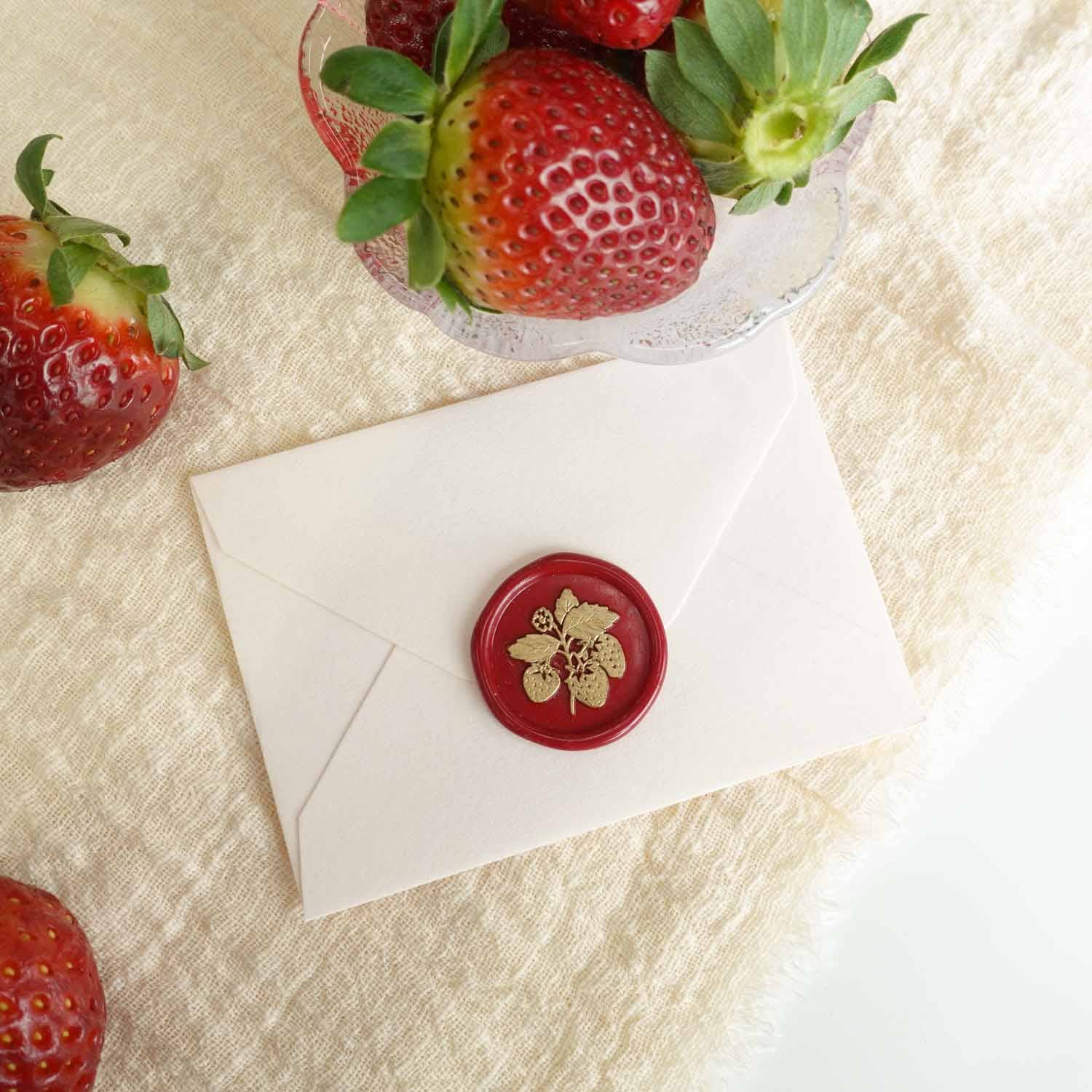 Strawberry wax seal stamp