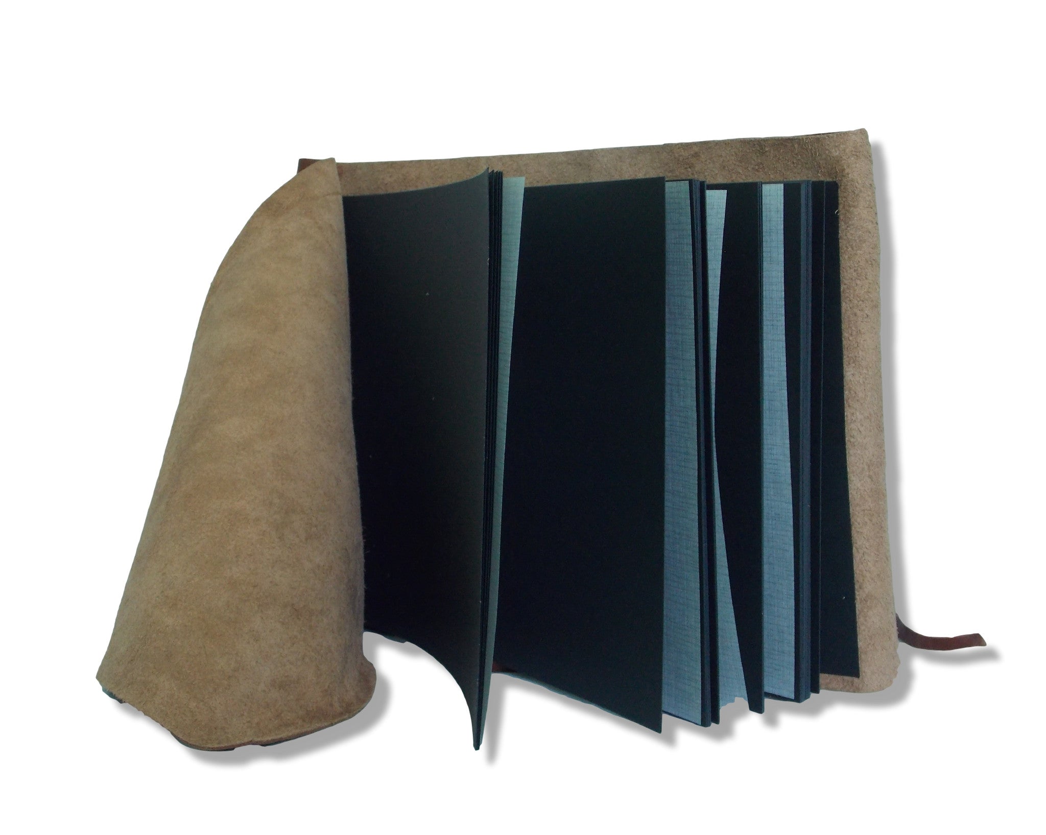 Black photo album pages with interleaving tissue