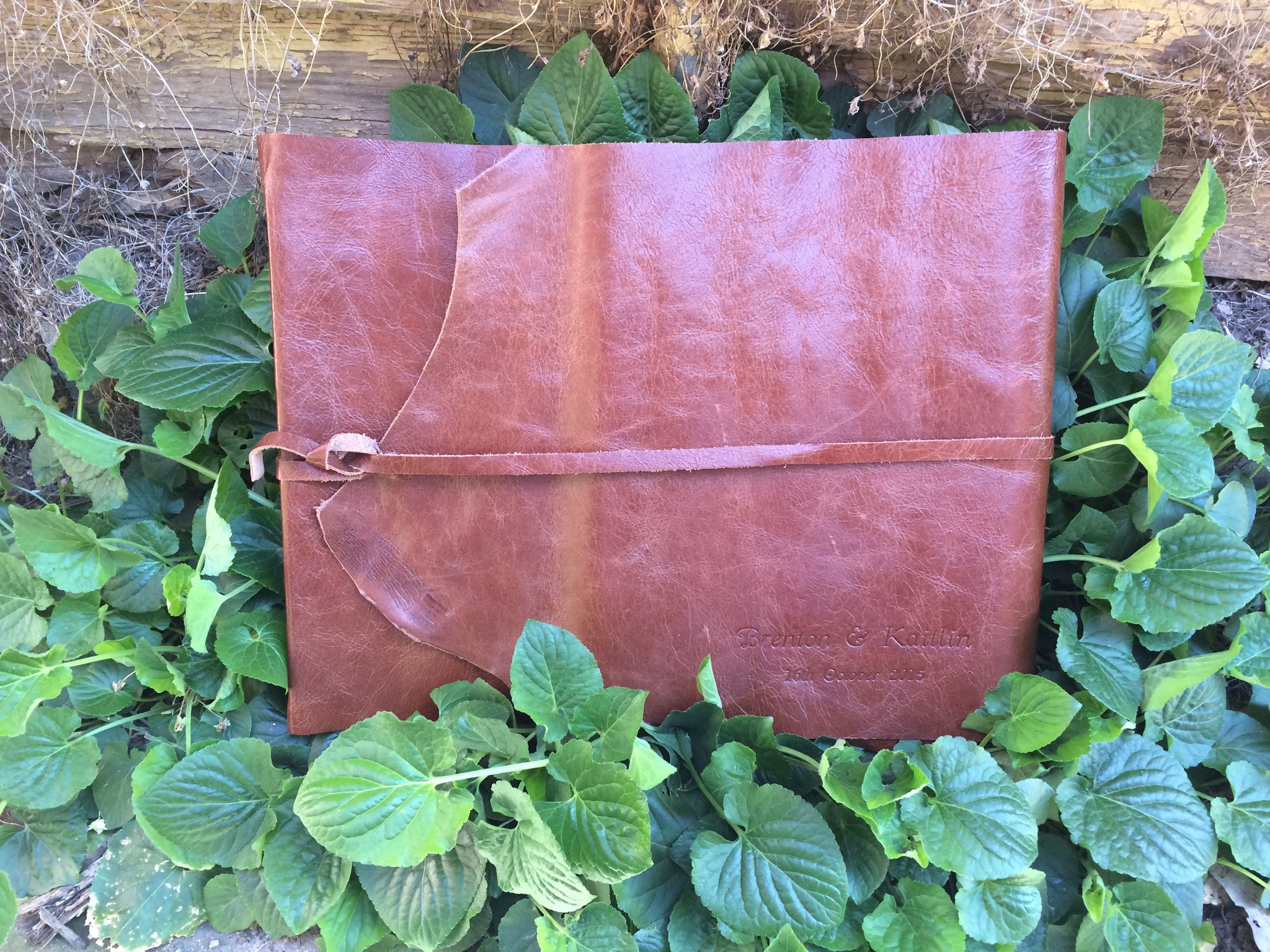 Personalised Leather Wrap photo album